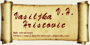 Vasiljka Hristović vizit kartica